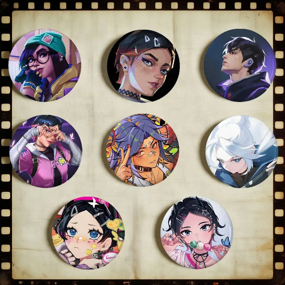 Game VALORANT Round Exquisite Badge Brooches Creative Pins For Clothes Hat Backpack Gift Accessories