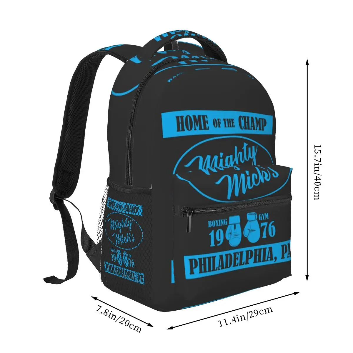 Mighty Mick's Boxing Gym Rocky Balboa Boxer Gift Student Backpack School Bag Travel Daypack for Boys Girls Bookbag Shoulder Bags