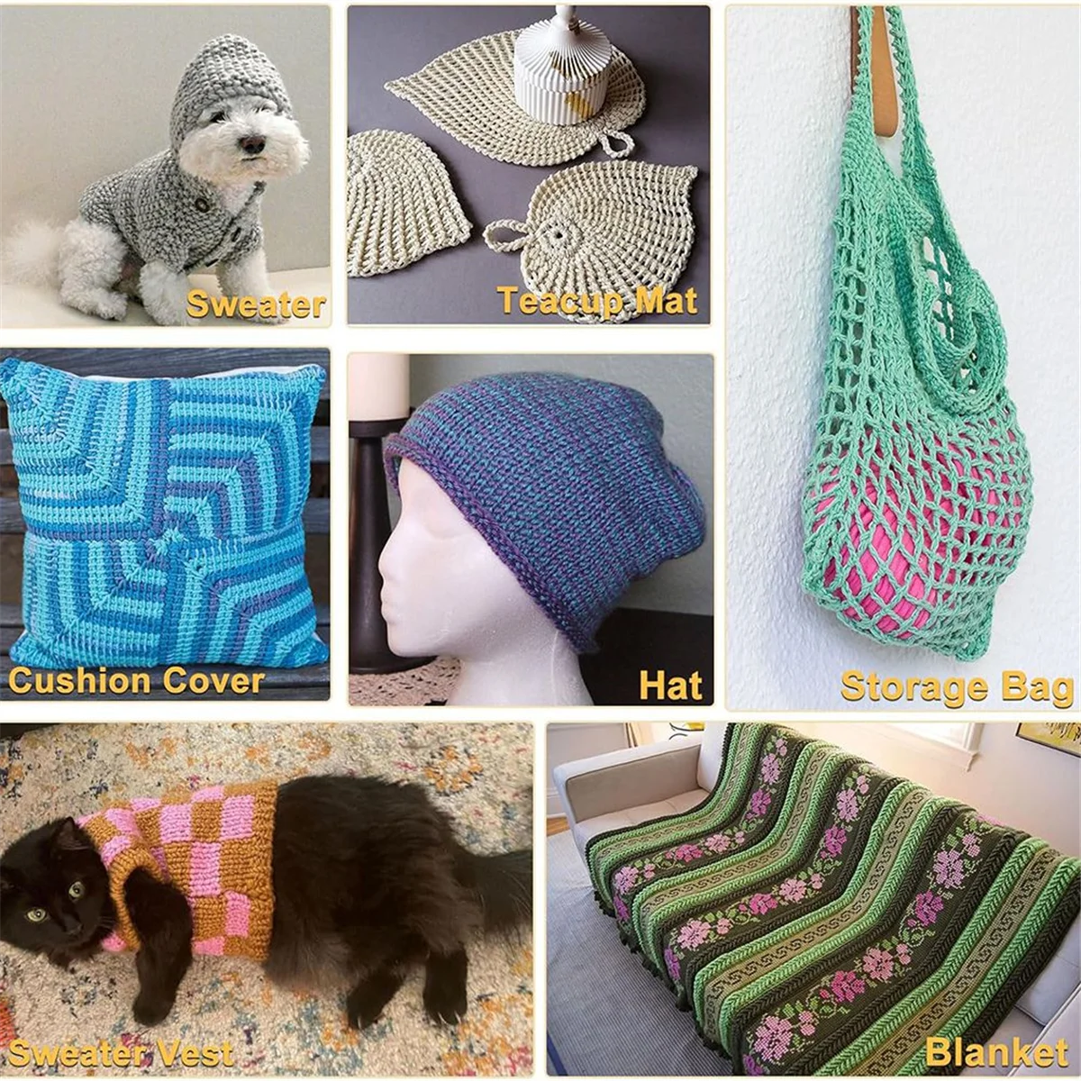 Новый набор тунисных крючков для вязания крючком с футляром: 24 шт. Тунисский набор бамбуковых крючков для вязания крючком с кабелем, афганские алюминиевые крючки для вязания крючком