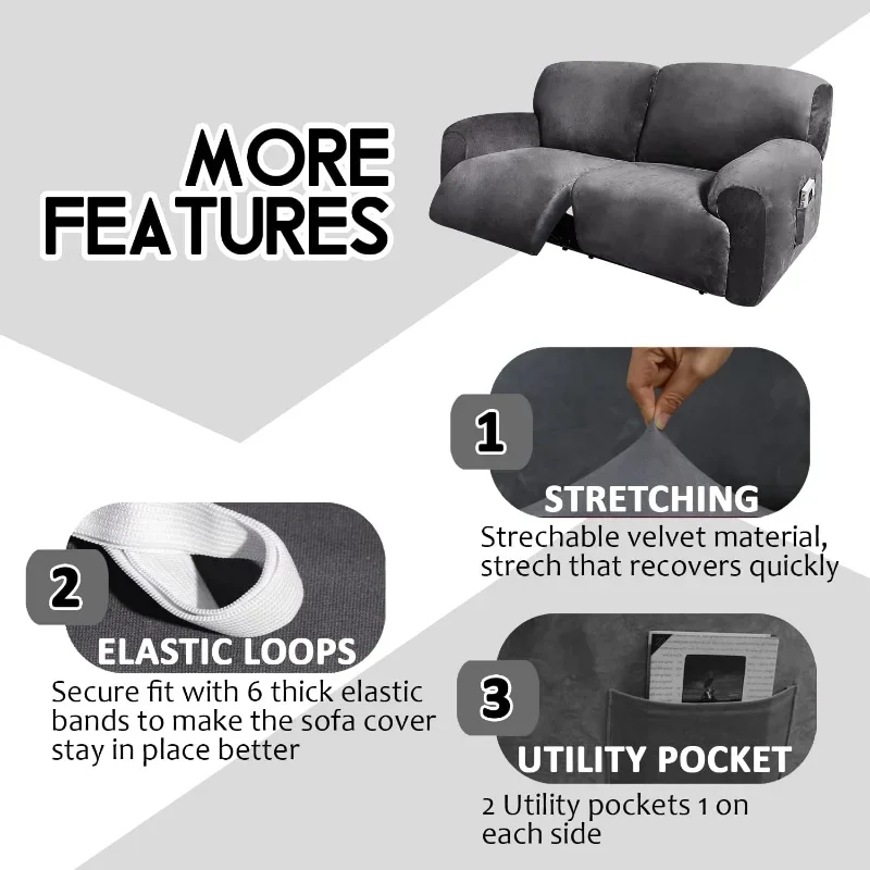 Reclining sofa cover