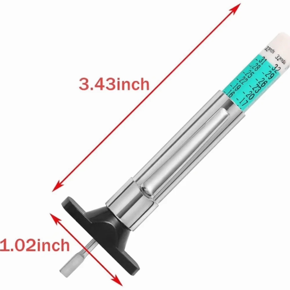 25mm Measuring Range Tire Tread Depth Gauge Digital Caliper Color Coded Digital Measuring Pen Wear Detection Pen Type Design