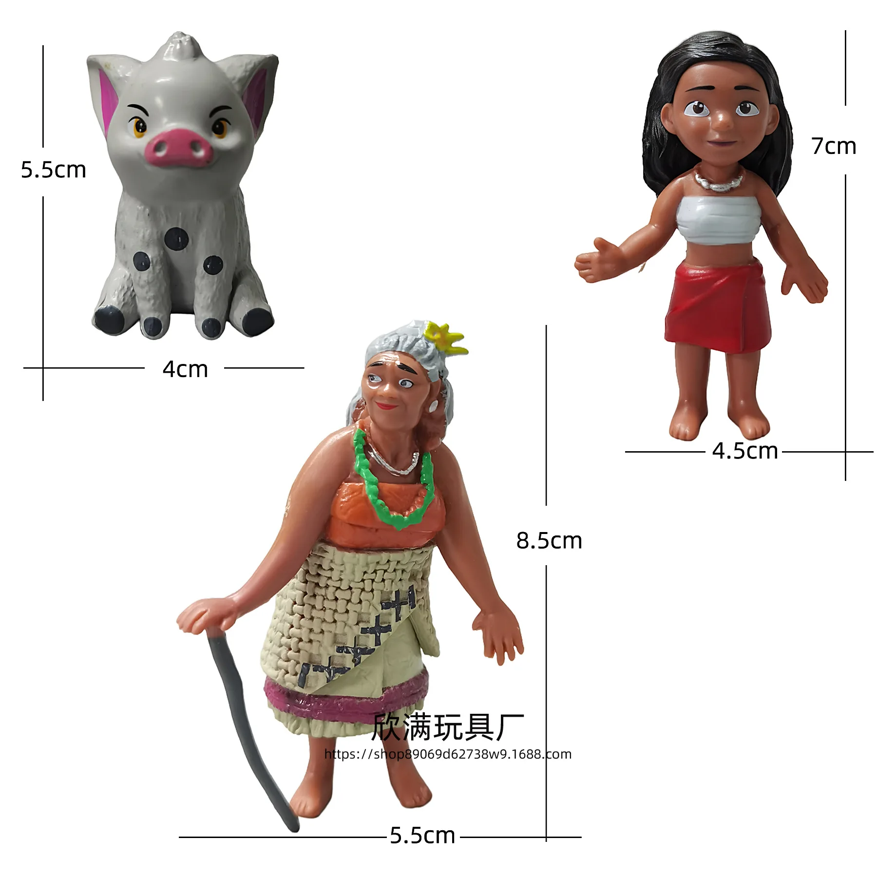 6-10pcs/set 5-11cm Moana Princess Maui Chief Tui Tala Heihei Pua Action Figure Brinquedo Toys For Children New Year Gift