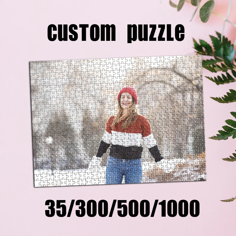 

35/300/500/1000pcs Personalized Custom Photo Puzzle Customize Snowy scenery Unique Ideal Gifts For Her Boyfriend,Girlfriend For