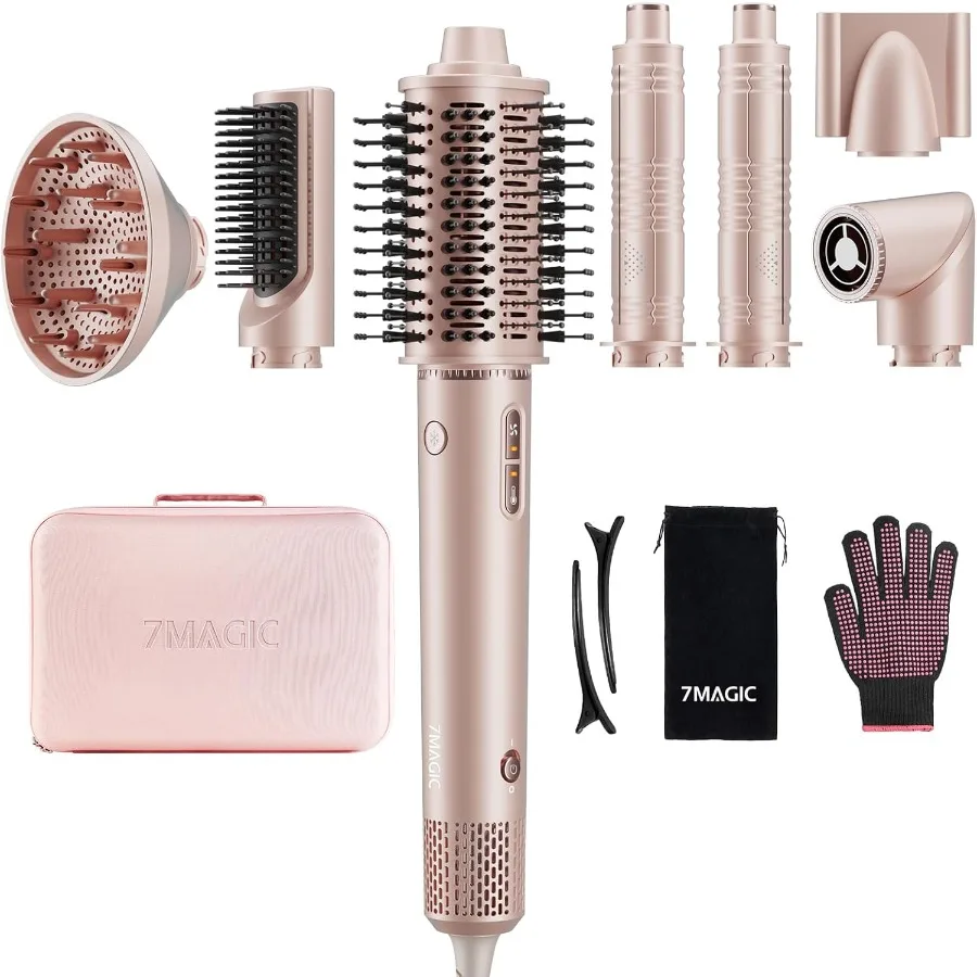 

7 in 1 High-Speed Hair Styler Dryer Brush 110 000 RPM with Negative Ions for Frizz-Free Styling Fast Drying Curling Volumizing