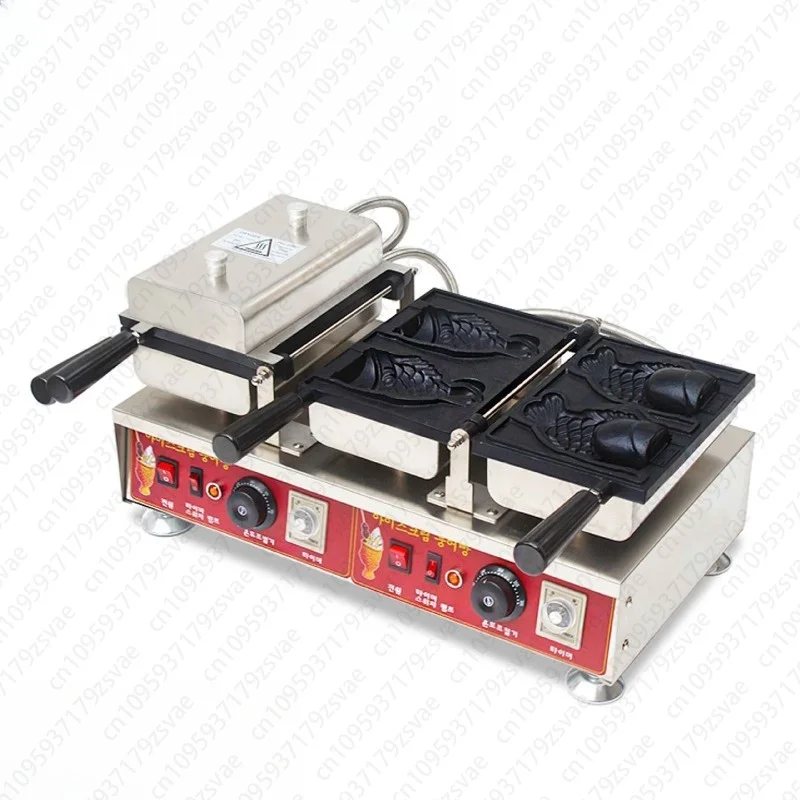 Snapper roast machine tail tilting machine ice cream snapper roast machine fish-shaped waffle manufacturer snapper roast