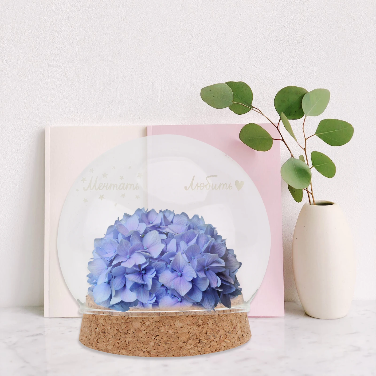 

2pcs Glass Cover For Preserved Flower Preserved Flower Cover Display Jar Storage Bottle Handicraft Showcase Container