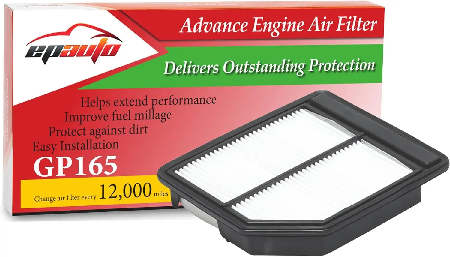 

GP165 (CA10165) Замена воздушного фильтра двигателя с жесткой панелью для Honda Civic 1.8L (2006-2011)