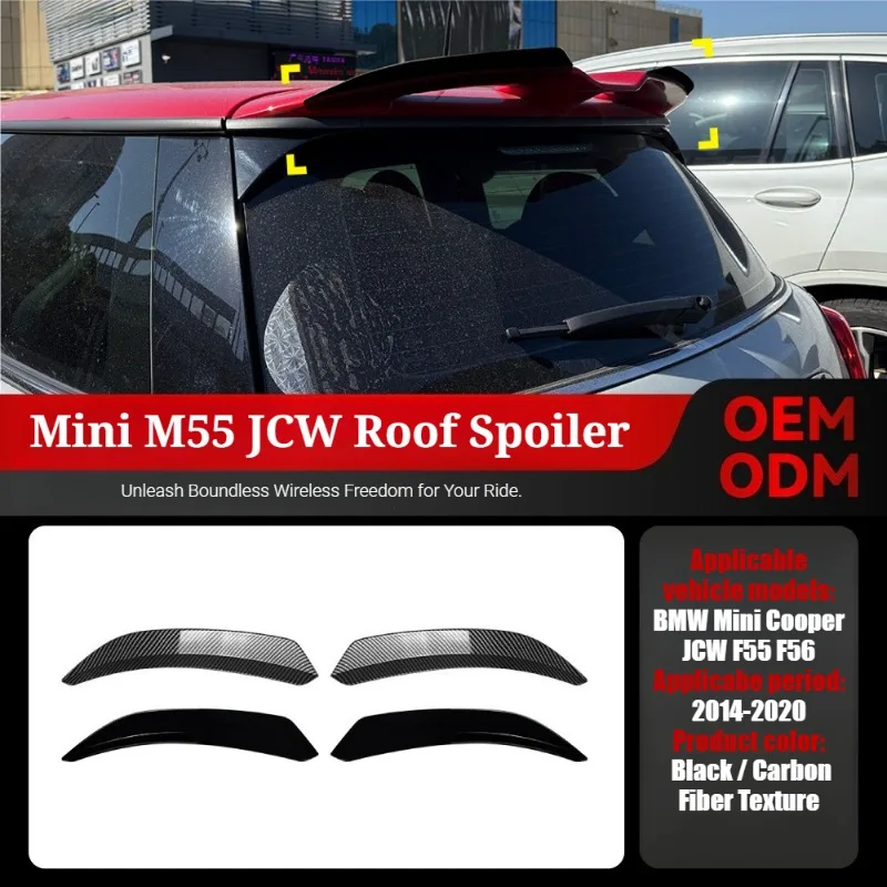 

For 2014-2020 BMW Mini Cooper JCW F55 F56 Carbon Fiber Style Roof Spoiler Rear Lip Wing Styling Body Kit Exterior Accessories