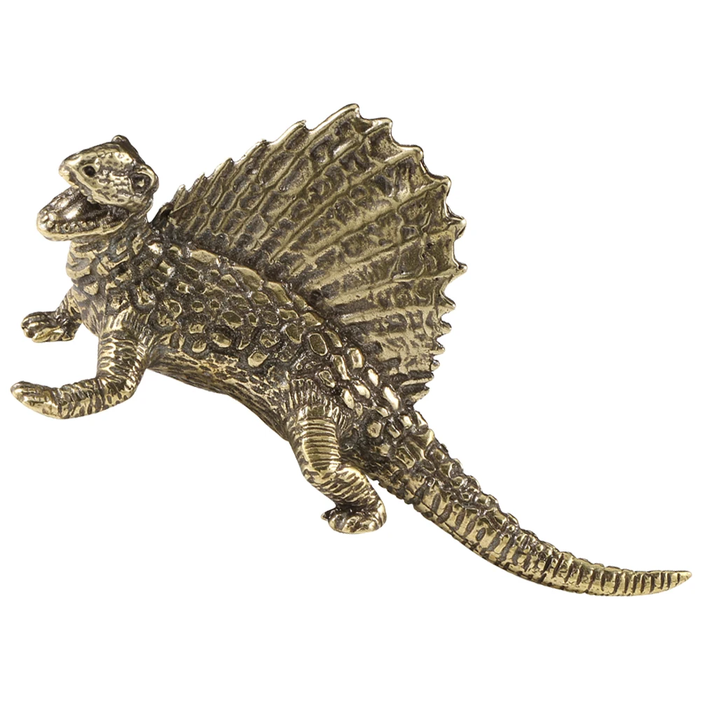 

Brass Mini Statue Retro Dinosaur Home Decorative Dinosaur Sculpture Home Office Decor Figurine Vintage Garden Ornament