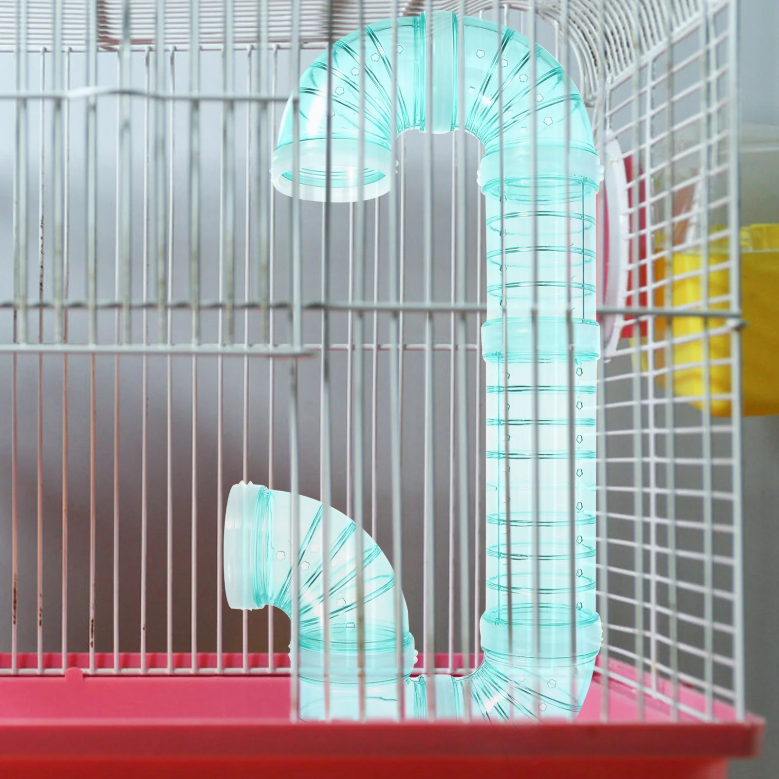 

Hamster Cage Tube Connector Tubes Tunnel Green Plastic Rat Maze DIY Toys Pet House Accessory Hamster Activity Fun