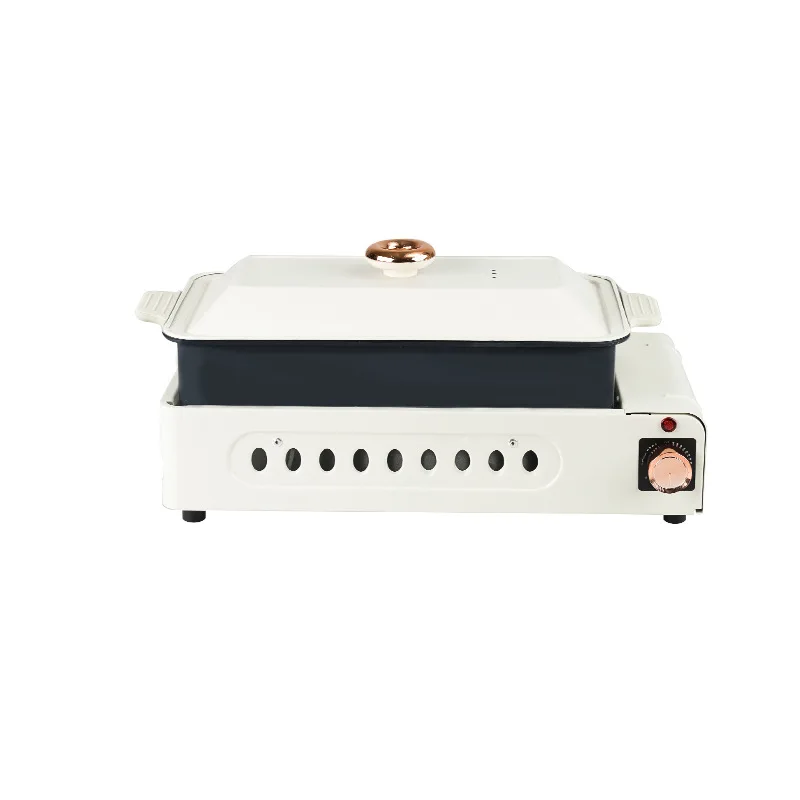 

New three-in-one multi-function electric grilling pan Household Korean hot pot barbecue integrated