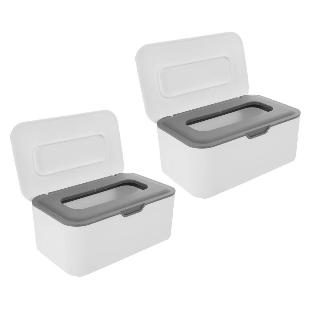 Conteneur de lingettes rechargeables pour bébé, 2 pièces, boîte de rangement Portable, support léger et Durable, distributeur de lingettes