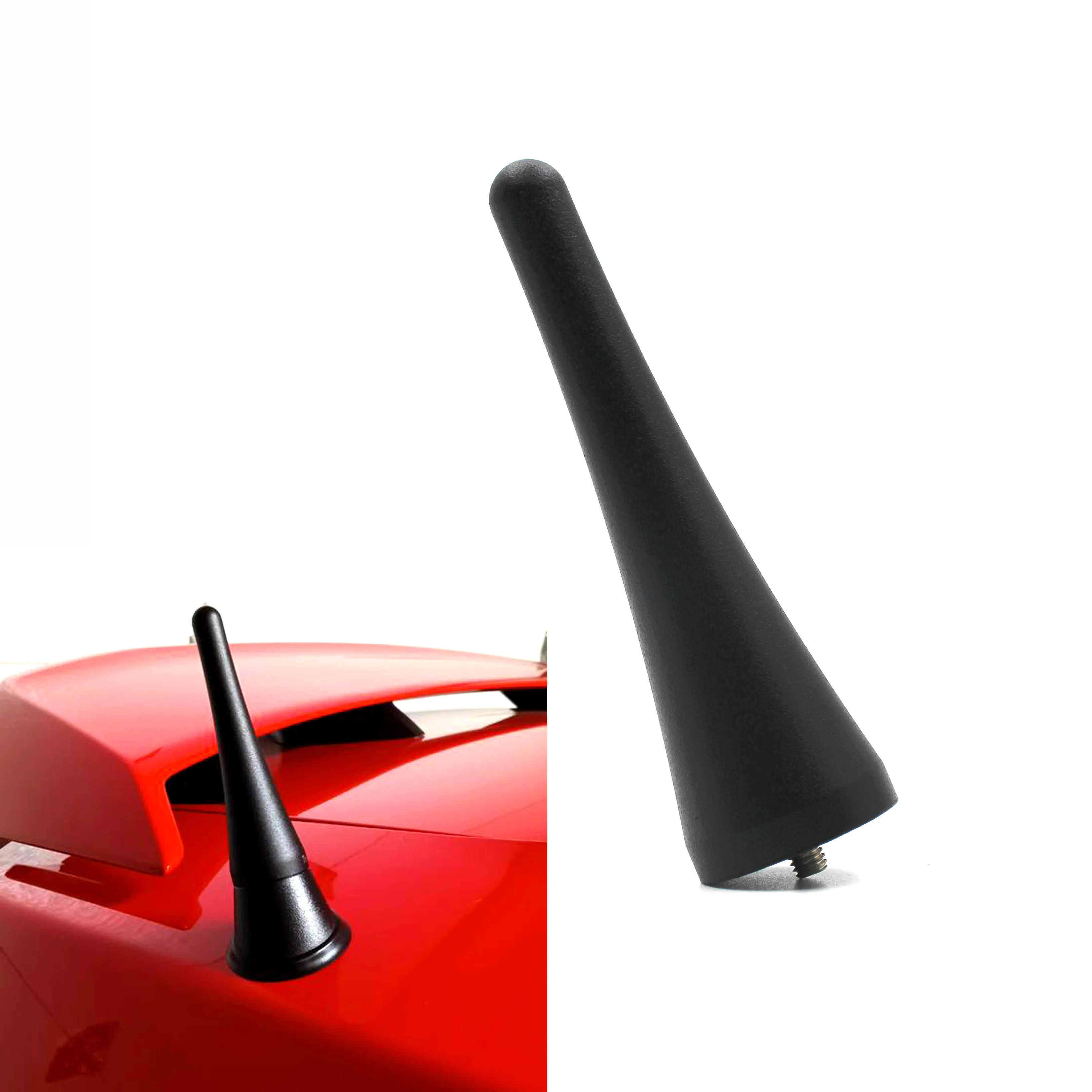 Short Stubby Antenna Mast Aerial for Mustang Convertible 2015 2016 2017 2018 2019 2020 2021 2022 2023 3.8 Inch Aluminum