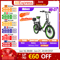 Hidoes HD-C1 Folding Electric Bicycle 750W 48V13AH Removable Lithium Battery Adult Electric Bike 20-inch Tire City Riding Ebike