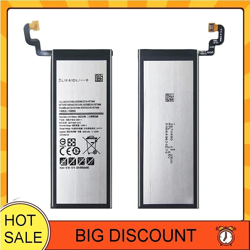 EB-BN920ABE 3000mAh Replacement Mobile Phone Battery For Samsung GALAXY Note 5 N9200 N920t N920c Note5 SM-N9208 Bateria