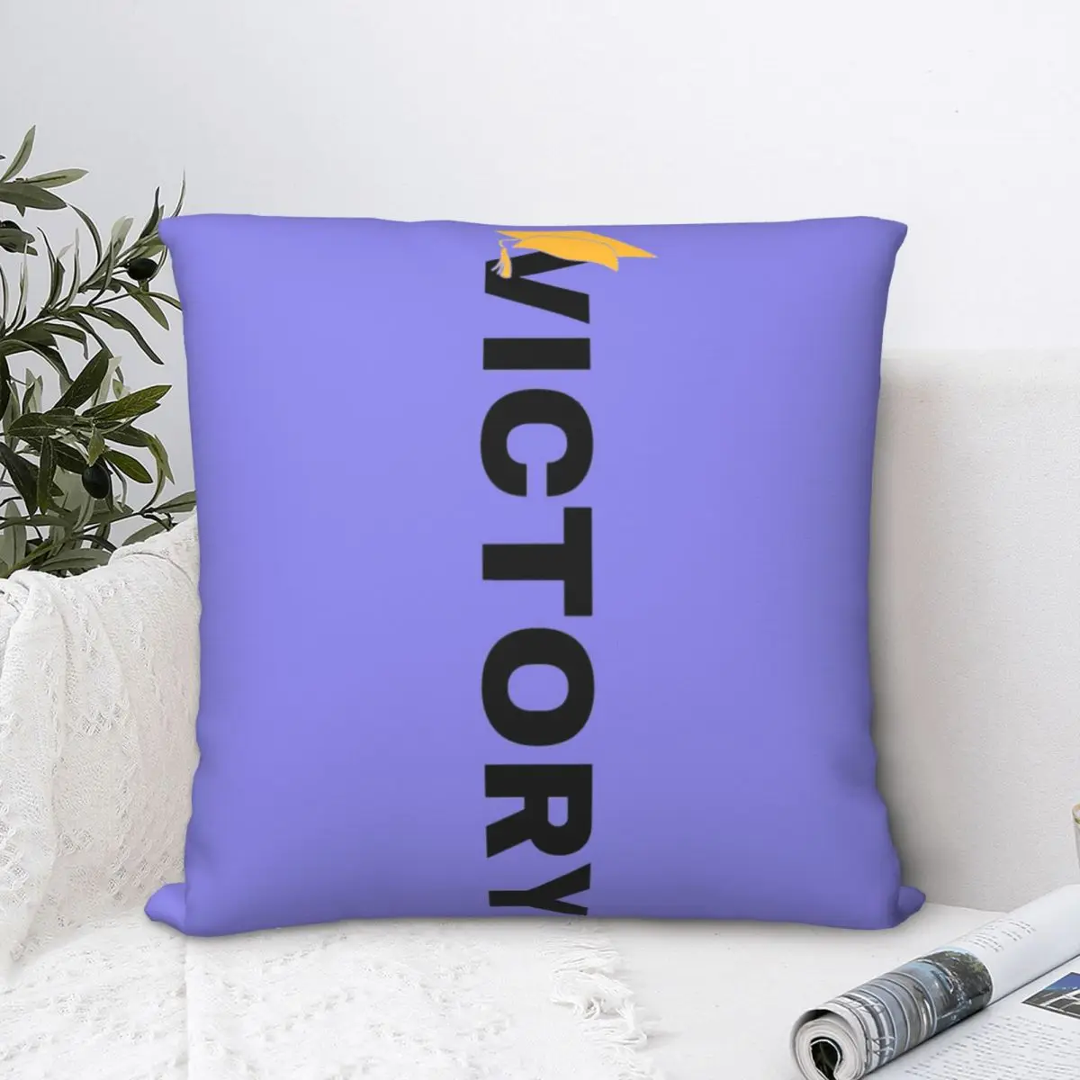 Victory Square Pillowcase Polyester Pillow Cover Velvet Cushion Zip Decorative Comfort Throw Pillow For Home Sofa