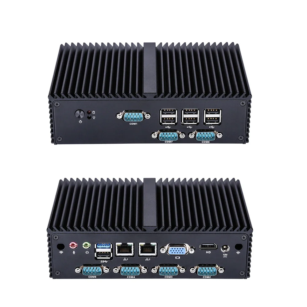 Wholesale Cheap 7 RS232 COM Industrial Computer J1900 Quad Core Dual Lan X86 Barebone Mini PC