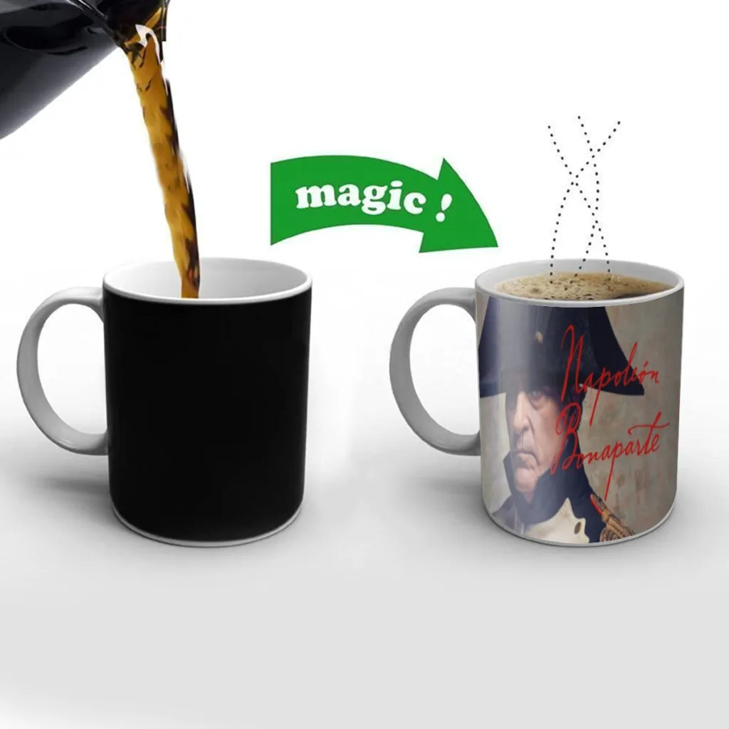 

Napoleon Bonaparte Portrait Free shipping Mug Changing Color Ceramic Coffee Mugs Magic Tea Cup Best Gift For Your Friends