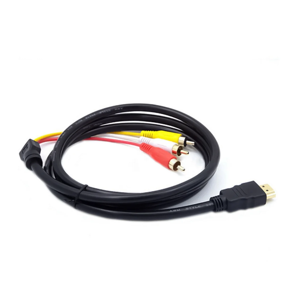 ГОРЯЧИЙ кабель-переходник 2-в-1, совместимый с HDMI-кабель RCA Scart, аудиоразъем, штекер S-Video на 3 RCA Scart для ТВ-порта RCA
