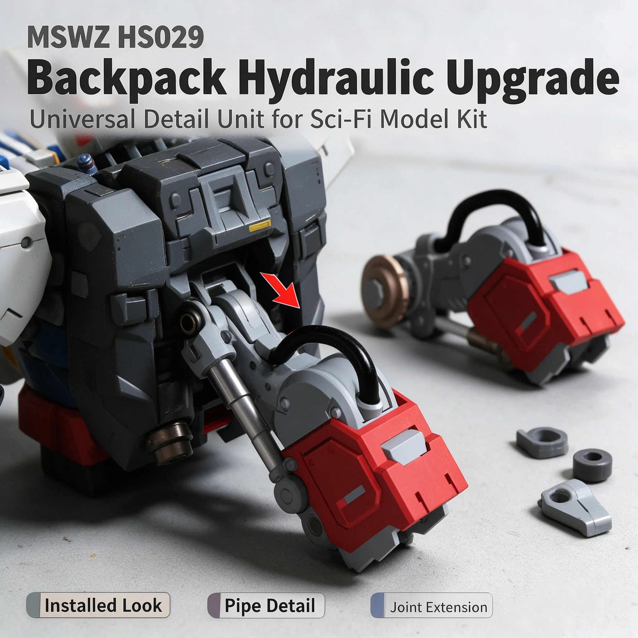 MSWZ HS029 HS030 Gunpla Hobby Mod Universal Backpack Hydraulic Rod RG Hi-V Fuel Thruster Upgrade Parts Kit
