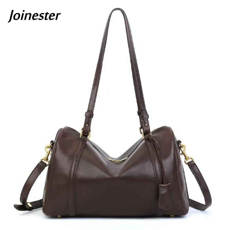 

Женская сумка-мессенджер из натуральной кожи (верхний слой) в ретро-стиле, большая, для повседневного использования, универсальная, на плечо