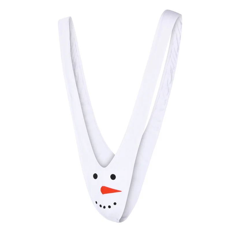 Natal boneco de neve lingerie sexy masculino suspender roupa interior festival carnaval trajes de festa