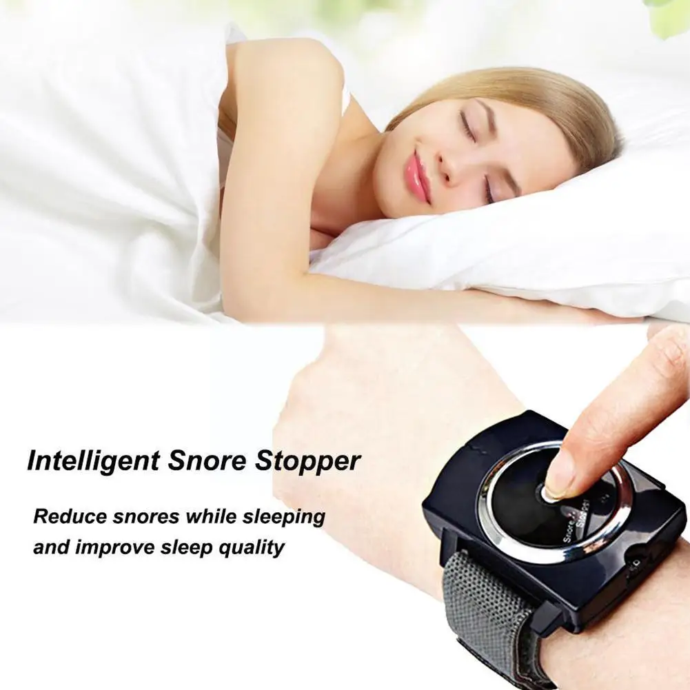 Electronic Anti Snoring Wristband Watch Anti Snoring Aid Wristband Device Intelligent Sleeping T5E3