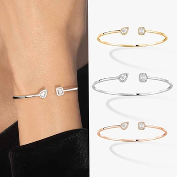 High quality luxury S925 silver bracelet, newly designed movement series, women's diamond bracelet, romantic holiday gift