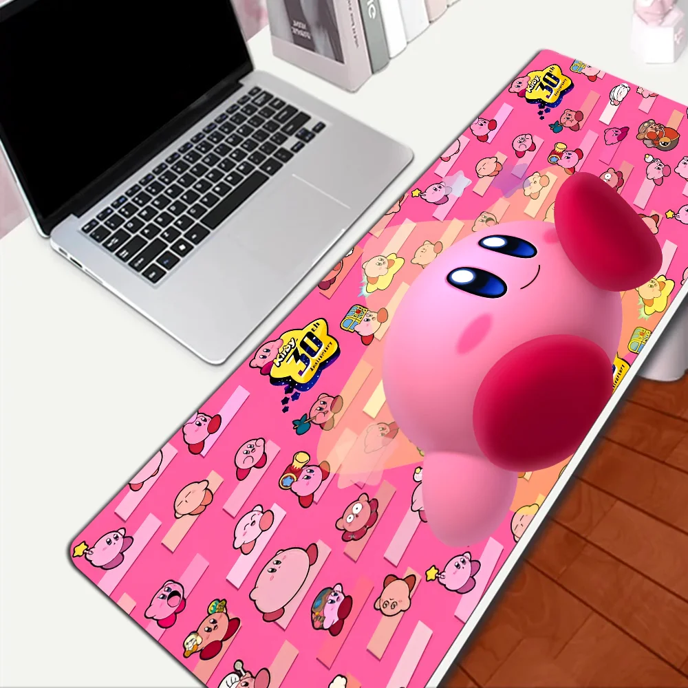 Cute K-Kirbys Mousepad Large XXL Desktop Desk Mat Kawaii Gaming Accessories Students Writing Pad Desktop Mat