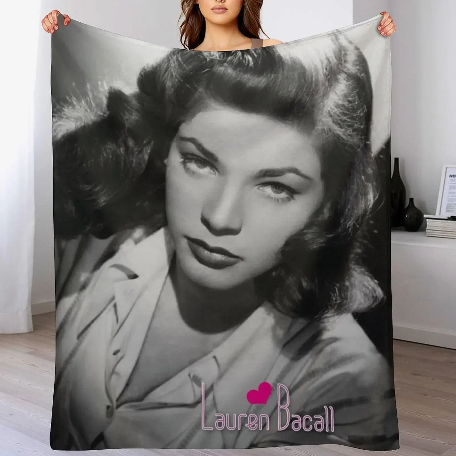 

Lauren Bacall Throw Blanket Cozy Home Blanket Gift for Christmas Holiday