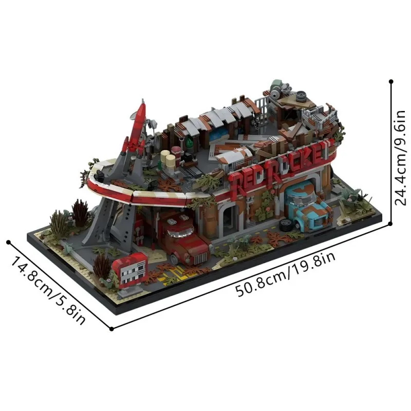 Game MOC-257248 Gas Station Building Block Model Educational Bricks Toys for Children