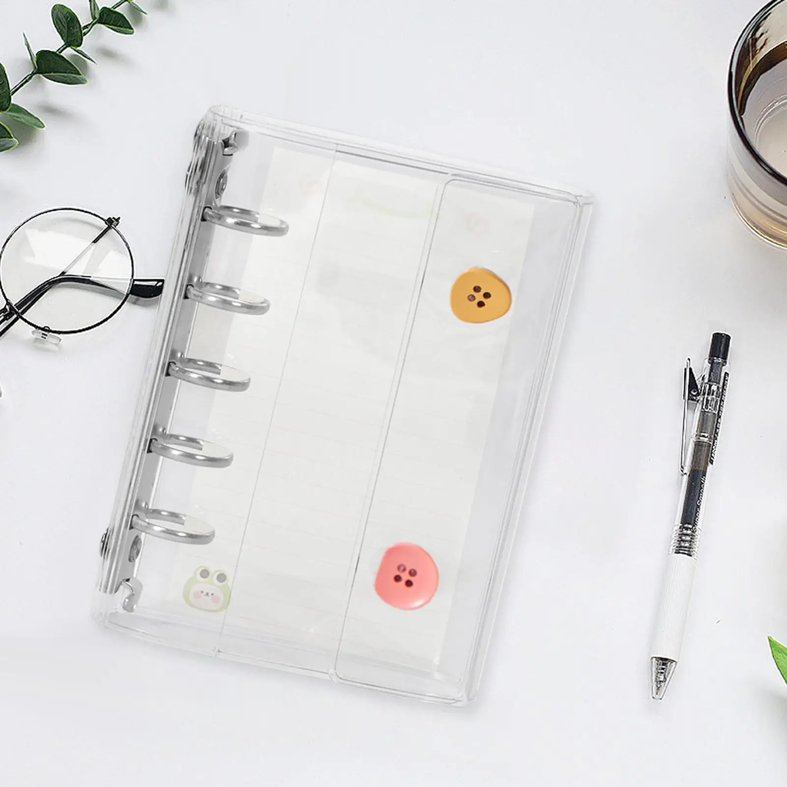 透明ステッカーオーガナイザーバインダー ステッカーバインダーアルバムオーガナイザーブックノートブック スクラップブッキングプランナー用美的キーパー ﻿