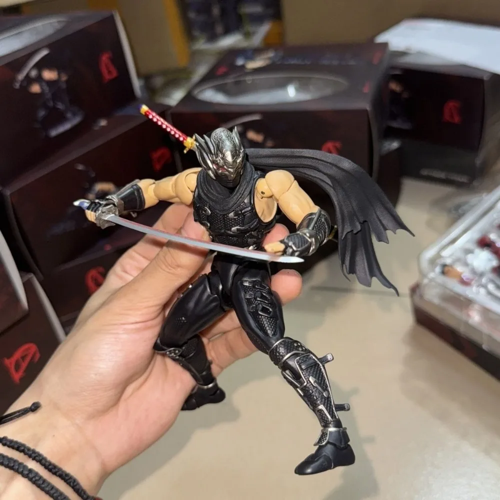 

In Stock AC Factory 2nd Batch Ryu Hayabusa Black Version Revoltech Amazing Yamaguchi Ninja Gaiden Action Figure Model Toys Gifts