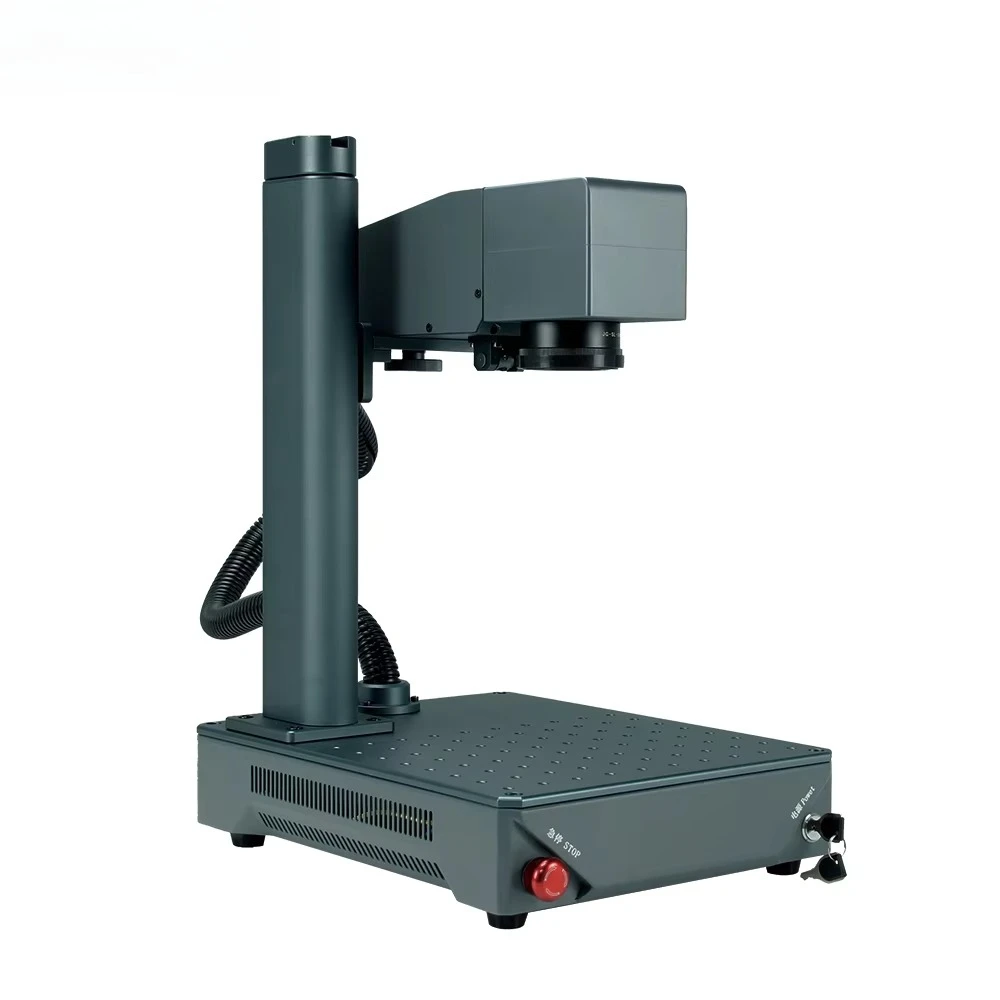 

Portable Mini Fiber Laser Marking Machine For Metal Stone Plastic Cola Cans Insulated Cups Rings Laser Engraving