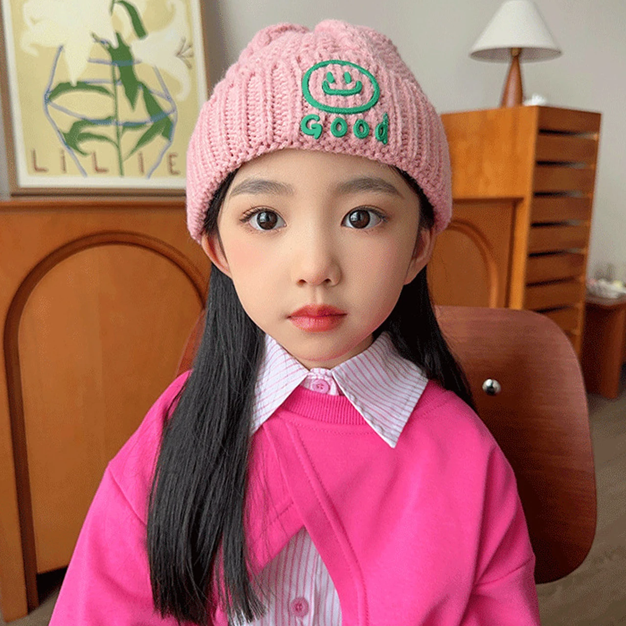 หมวกบีนนี่สีพื้นสำหรับเด็ก หมวกไหมพรมหนานุ่ม อุ่นสบาย สำหรับเด็กชายและเด็กหญิง อายุ 3-10 ปี หมวกไหมพรมถักสำหรับฤดูหนาว หมวกทรงสกัลแคปแฟชั่น