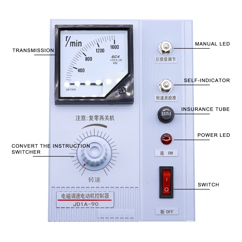 Imagem -02 - Controlador Eletromagnético do Motor do Regulador 50hz do Rpm Jd1a40 v Jd1a11220 Rpm do Interruptor de Velocidade 100 1420 90 do Motor dos Peças 1