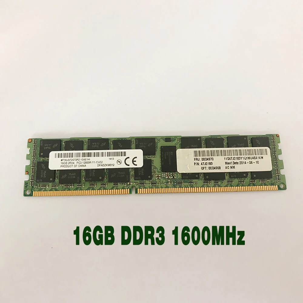 

1 pcs For IBM RAM X3300 X3500 X3550 M4 00D4968 00D4970 47J0183 Server Memory High Quality Fast Ship 16GB DDR3 1600 2R×4