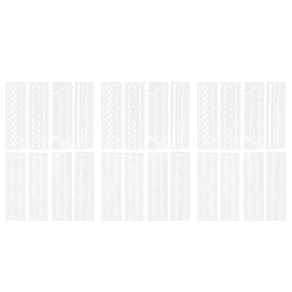 

3Sets Eco-Friendly Plastic Flower Edge Ruler Templates Reusable Drawing Painting Stencils for Scrapbooking Gift Cards Crafts