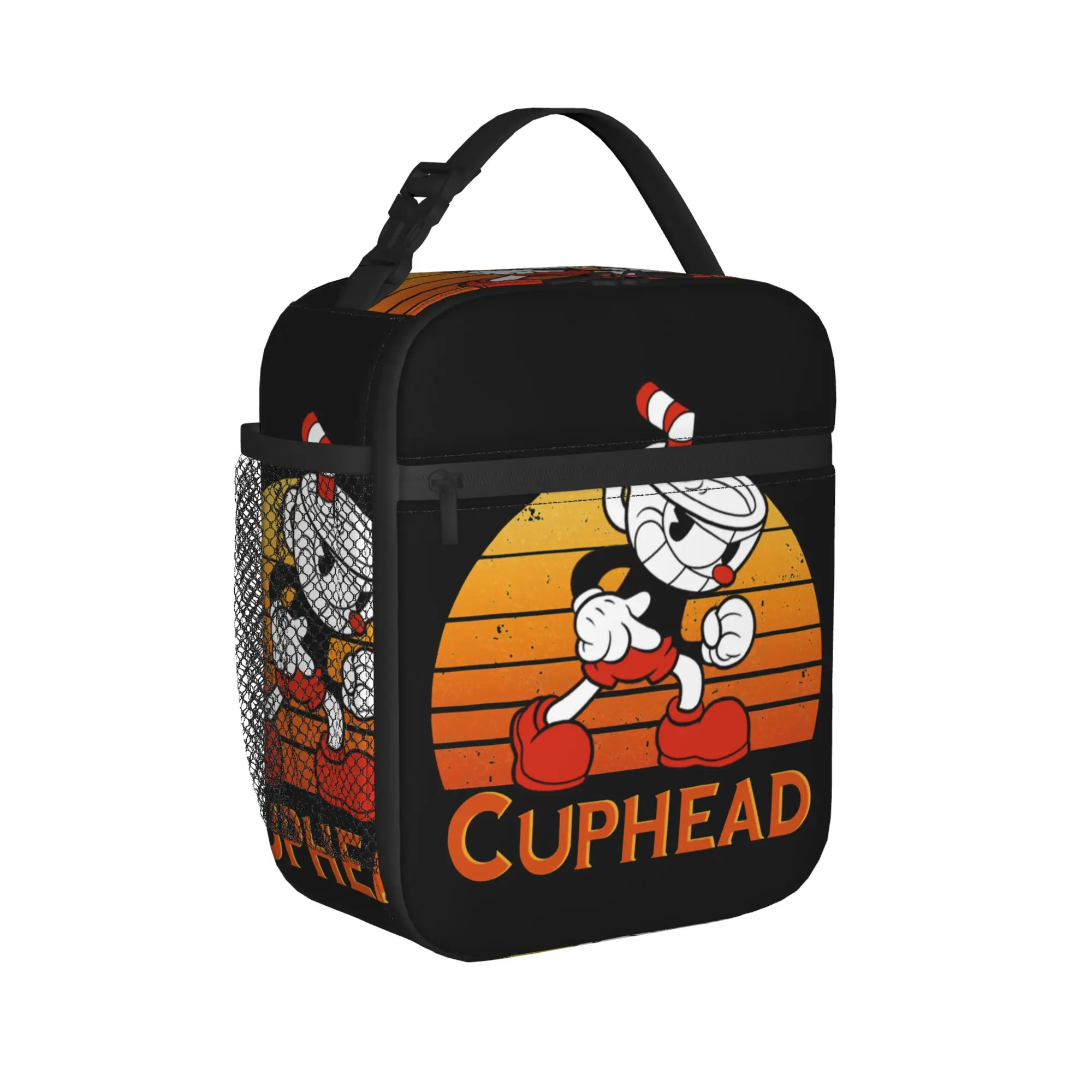 

Термоизолированные сумки для обедов с героями мультфильмов Cupheads и Mugman, портативные сумки для еды, термосумки-холодильники для школы