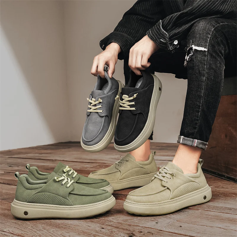 

Loafers, casual sneakers, slip-on lace-free lazy shoes, versatile thick-soled trendy shoes 9272