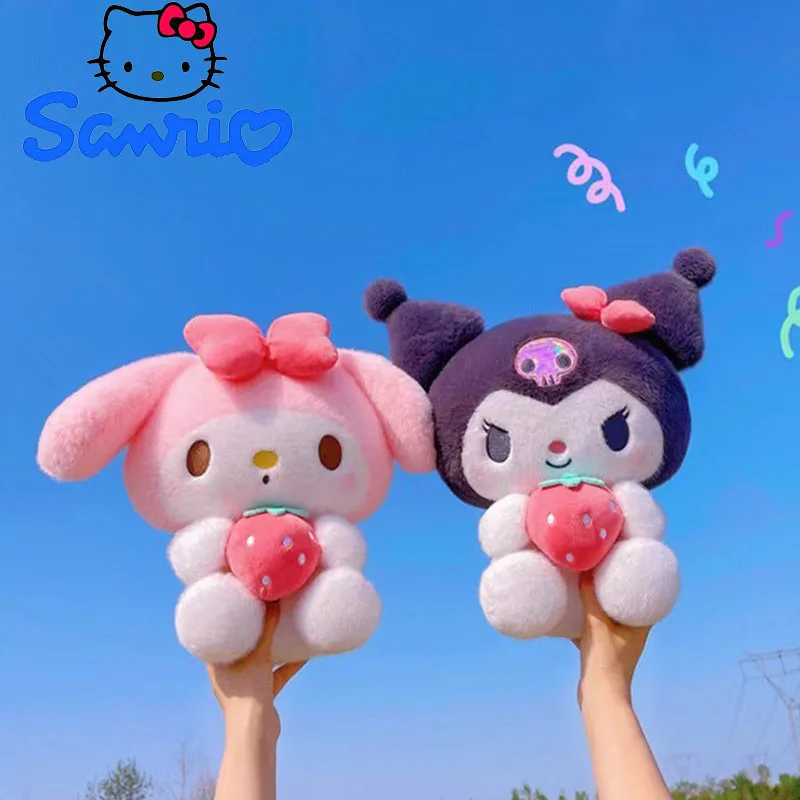 26cm Plüschtiere Sanrio Kuromi meine Melodie Plüsch puppen Spielzeug niedlichen Erdbeer Stofftiere Plüsch Spielzeug Kissen Schlafzimmer Dekoration