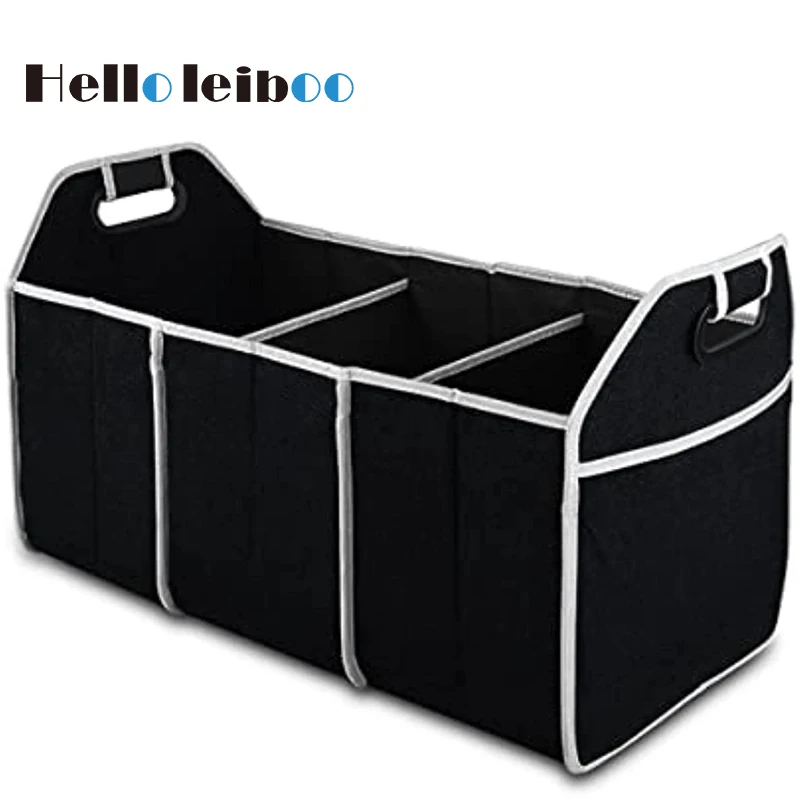 LEIBOO Multi-Pocket Trunk Organizer Large Capacity Folding Storage Bag Trunk Stowing and Tidying Trunk Organizer Car Accessories