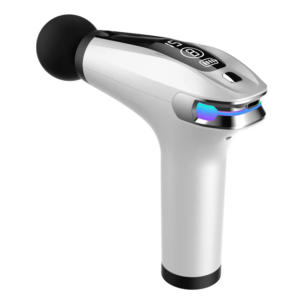 Imagem -02 - Pistola de Massagem Elétrica com Alça Alongada Massageador de Relaxamento Muscular Portátil de Grau Profissional
