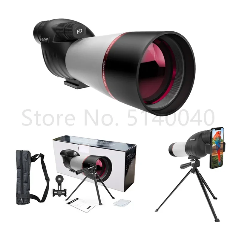 أحادي العين 25-75X60 HD عدسة أحادية العين منظار رؤية واضح للتخييم في الهواء الطلق الصيد التنزه تسلق #1