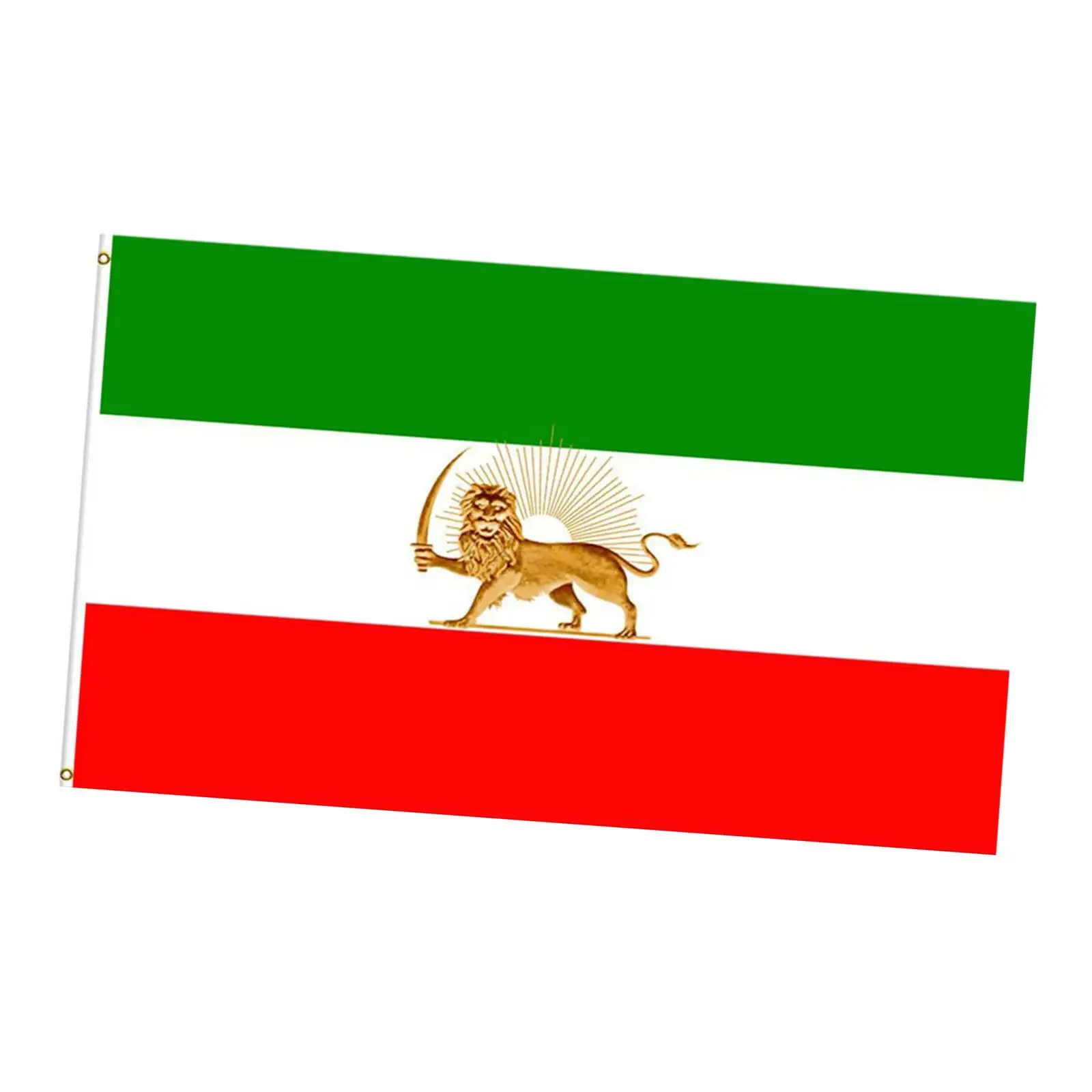 Persia Pahlavi Dynasty Country Flag Lion Sun Emblem Polyester Banner Decorative Flag for Events and Celebrations