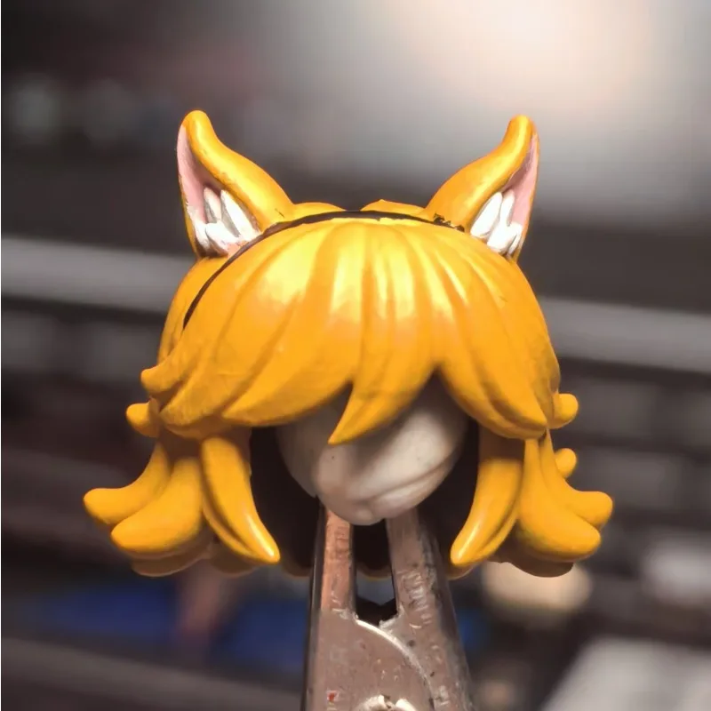 New MOC Third-party Minifigure Accessory Hand-painted Catgirl Hair, Building Block Toy, Collectible Ornament, Holiday Gift
