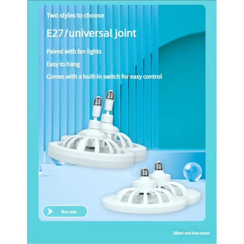 Lampe de ventilateur de plafond 3 en 1 avec télécommande intelligente, Base de convertisseur E27, lumière LED pour salon, chambre à coucher, éclairage Miflame