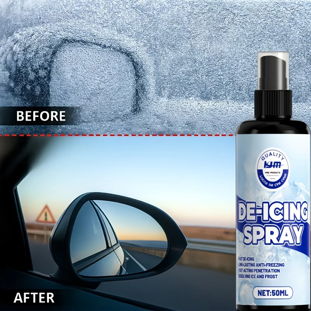 بخاخ إزالة الجليد متعدد الأغراض |   يذوب الثلج والثلج في 3 ثوانٍ، حماية تدوم طويلاً، مناسبة للزجاج الأمامي ونوافذ السيارة