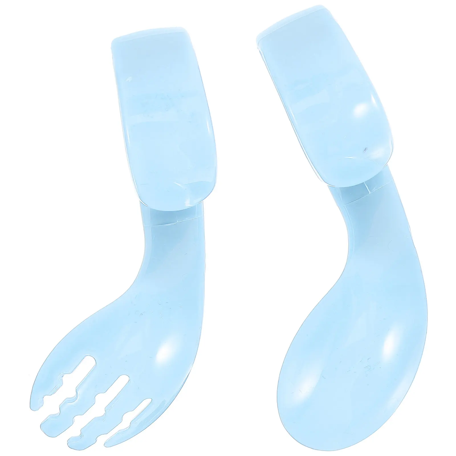 

1Set Baby Feeding Spoon and Fork Set Infant Training Tableware Safe PP Bending Head Spoon Lightweight Eating Utensils for Pureed