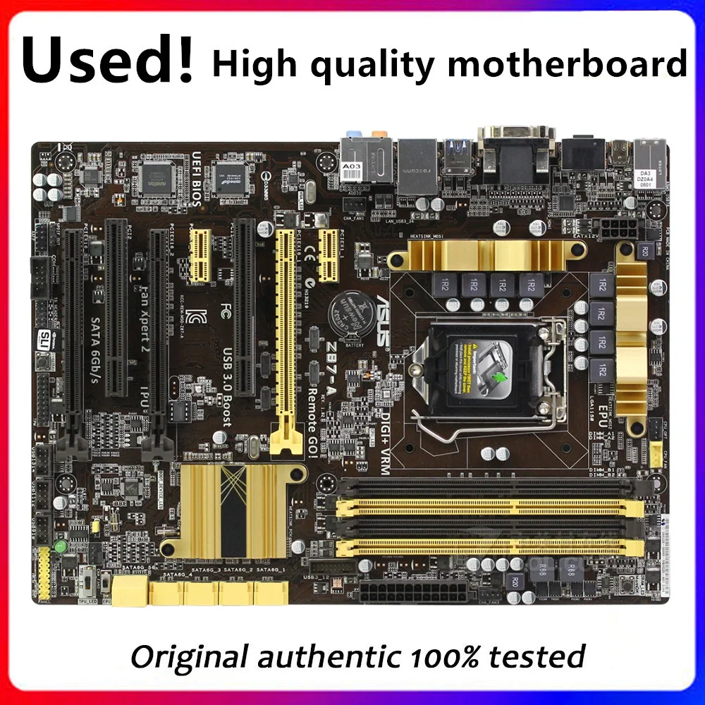 

For Asus Z87-A Desktop Motherboard Z87 Z87M LGA 1150 For Core i7 i5 i3 DDR3 SATA3 USB3.0 Original Used Mainboard